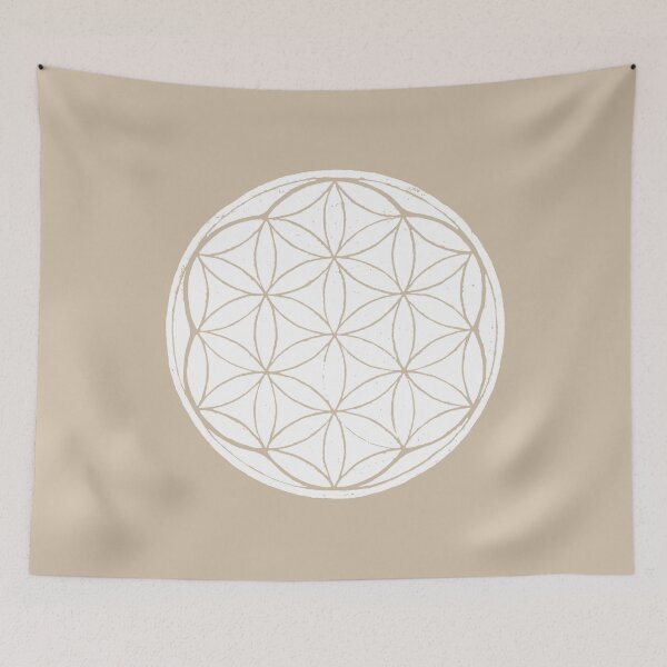 Artikelvorschau, Flower of Life Linocut - Snow + Dove entworfen und verkauft von Irene Estelle.