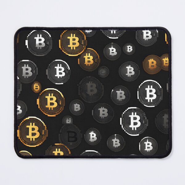 Item preview, Bitcoin seamless pattern design pixelated version designed and sold by angelisart.