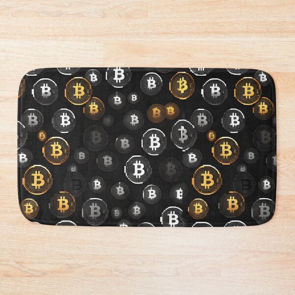 Item preview, Bitcoin seamless pattern design pixelated version designed and sold by angelisart.