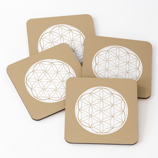 Artikelvorschau, Flower of Life Linocut - Snow + Fawn entworfen und verkauft von Irene Estelle.