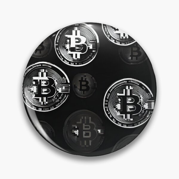 Item preview, Bitcoin seamless pattern design black and white pixelated version designed and sold by angelisart.