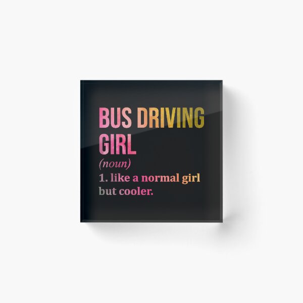 Item preview, Bus Driving Girl Definition Bus Driver in Watercolor designed and sold by XCIV.