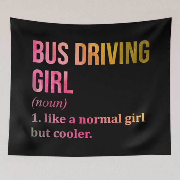 Item preview, Bus Driving Girl Definition Bus Driver in Watercolor designed and sold by XCIV.