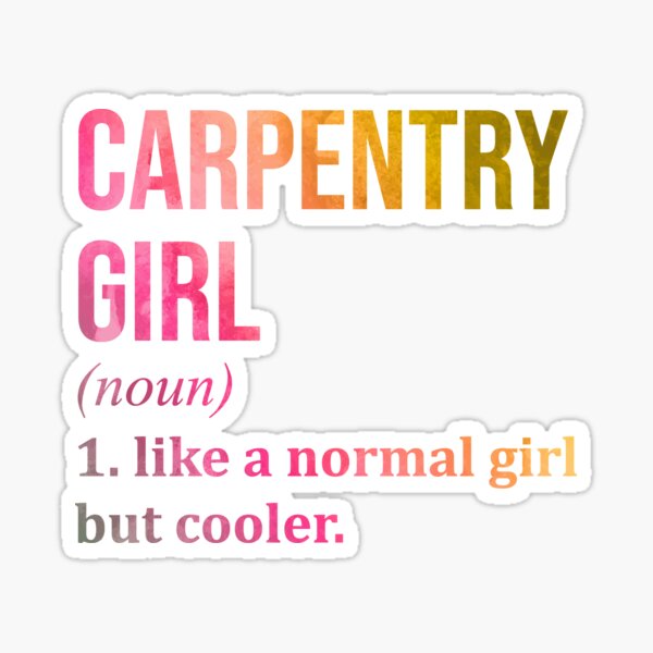 Item preview, Carpentry Girl Definition Carpenter in Watercolor designed and sold by XCIV.