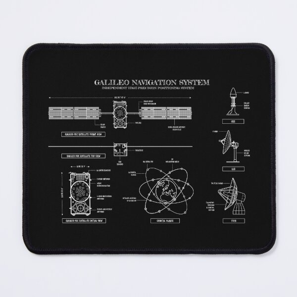 Item preview, Galileo Navigation System (Horizontal - White Stencil, No Background) designed and sold by BGALAXY.