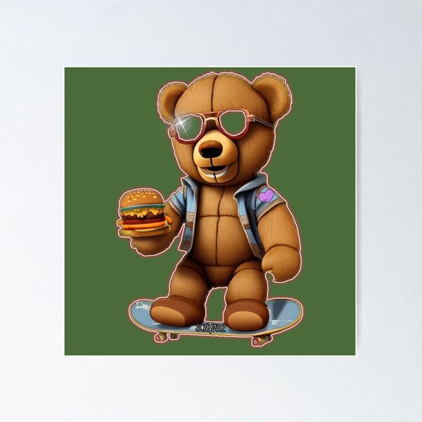 Artikel-Vorschau von Skater - Bär, Love Burger, designt und verkauft von TheBear25.