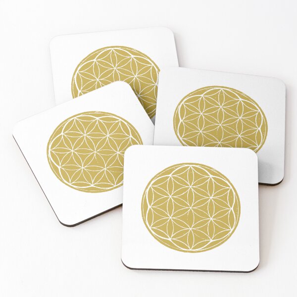 Item preview, Flower of Life Linocut - Saffron + Snow designed and sold by Irene Estelle.