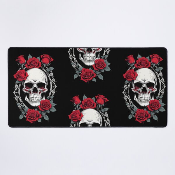 Item preview, Skull and red roses designed and sold by angelisart.