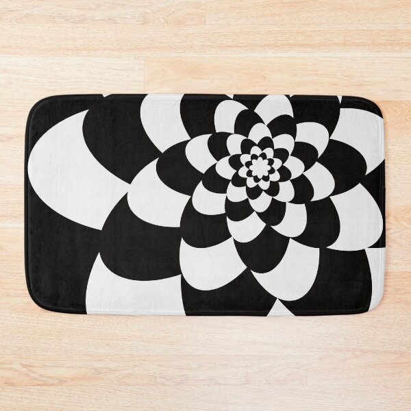Item preview, Monochrome Spiral Flower Pattern designed and sold by Rayflos.