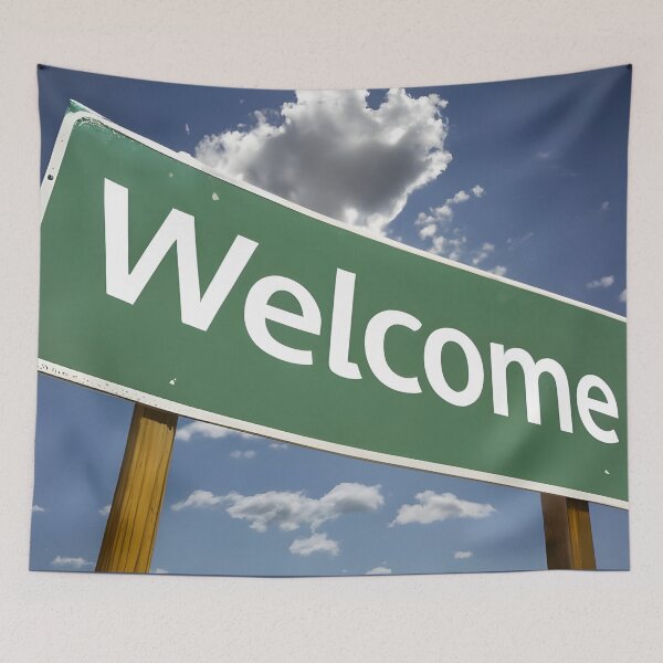 Item preview, road sign "welcome" designed and sold by ratchawoot.