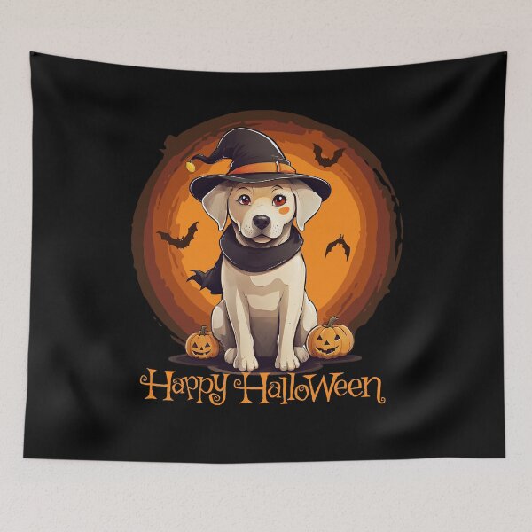 Item preview, Cute Labrador in Witch Hat designed and sold by ElCrocodel.