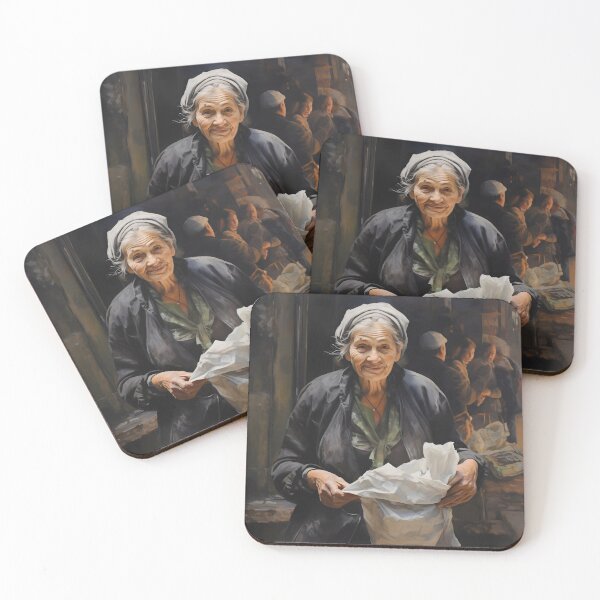 Item preview, old woman seller in the popular market designed and sold by Ai-TOUCH.
