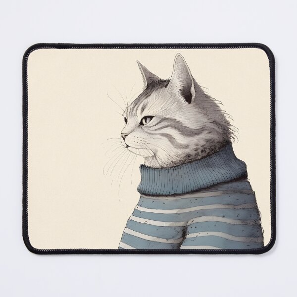 Item preview, Sweater Cat illustration designed and sold by SurfolioPrints.
