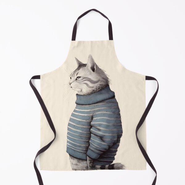Item preview, Sweater Cat illustration designed and sold by SurfolioPrints.
