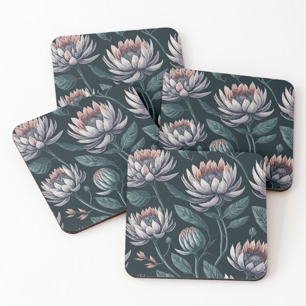 Item preview, Protea Flower and Leaves Pattern  designed and sold by GraphicsClub.