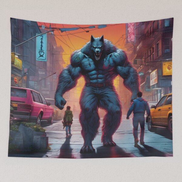 Item preview, scary werewolf in the city designed and sold by Mauswohn.