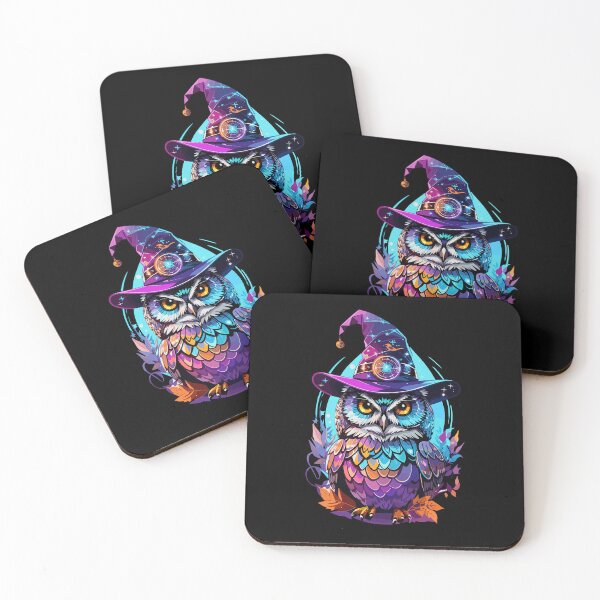 Item preview, Holographic Owl in Witch Hat designed and sold by ElCrocodel.