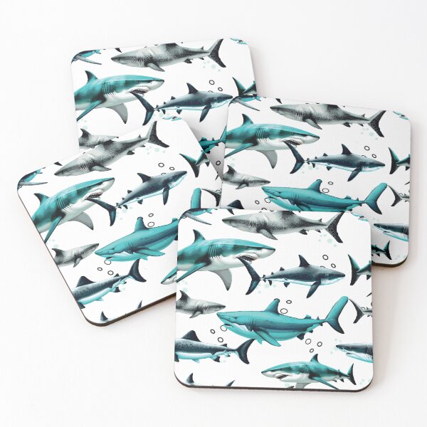 Item preview, White shark. Pool with sharks. designed and sold by Anastasiia Yurevych.