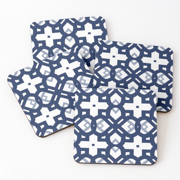 Item preview, Navy and White Seamless Geometric Pattern designed and sold by aiartbay.