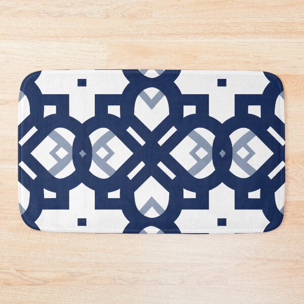 Item preview, Navy and White Seamless Geometric Pattern designed and sold by aiartbay.