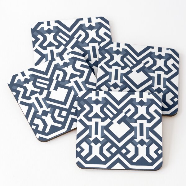 Item preview, Seamless Navy and White Geometric Design designed and sold by aiartbay.