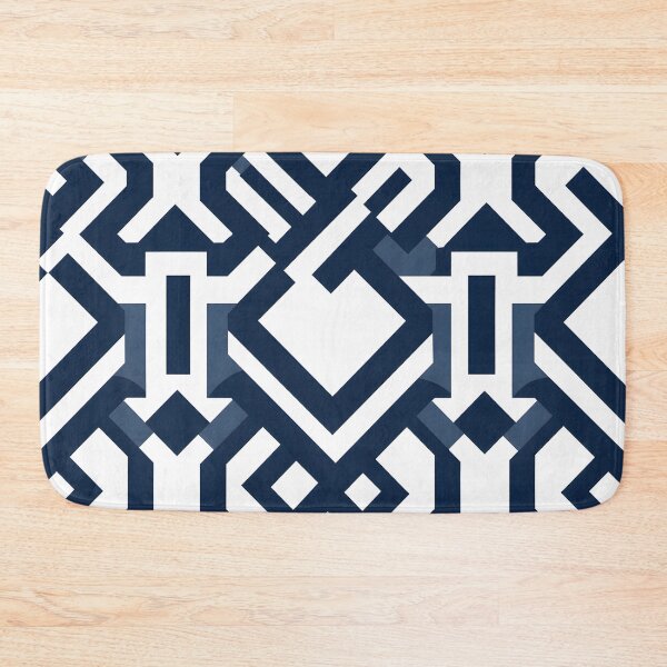 Item preview, Seamless Navy and White Geometric Design designed and sold by aiartbay.