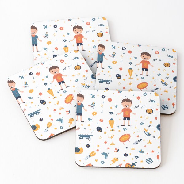 Item preview, Boys' Chic Patterns on White Canvas designed and sold by hansamanmilan.