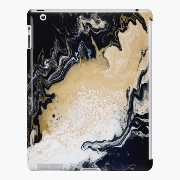 Black Gold Acrylic Pour iPad Snap Case