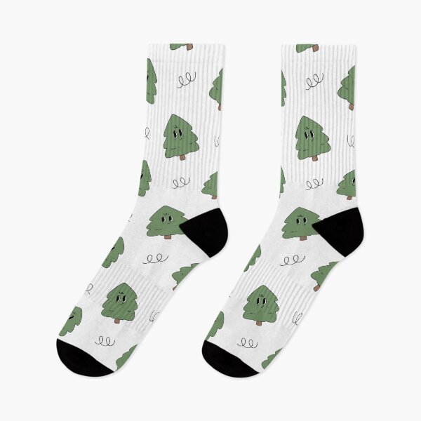 Item preview, Christmas tree groovy retro cute kawaii smiley xmas pattern  designed and sold by TNwandesignart.