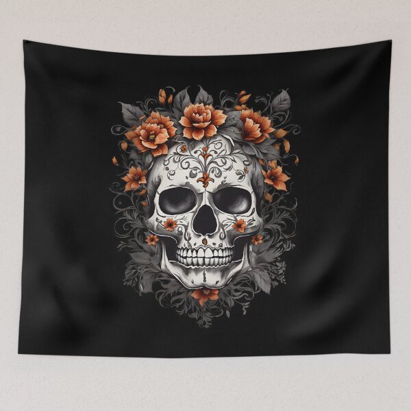 Item preview, Floral Gothic Scull designed and sold by ElCrocodel.
