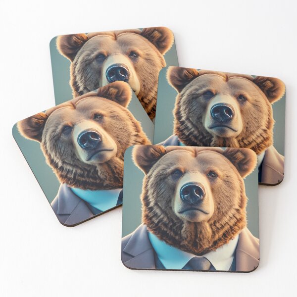Item preview, bear posing in suit portrait designed and sold by RB Graphics.