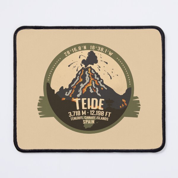 Item preview, Teide Volcano Tenerife, Canary Islands, Spain Volcanic Eruption Retro Badge designed and sold by mountainfad.