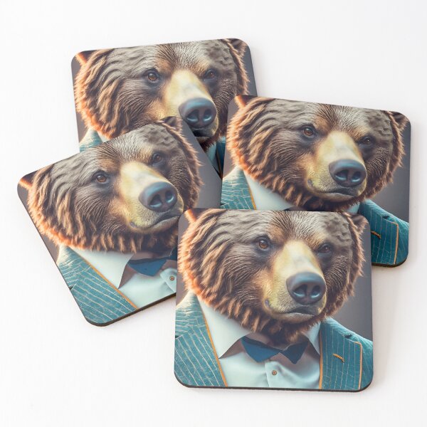 Item preview, classy bear posing in suit portrait designed and sold by RB Graphics.