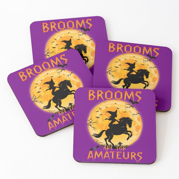 Item preview, Halloween, legends and rituals of brooms, witches, and horses.   designed and sold by JaniceO Art of Digital.
