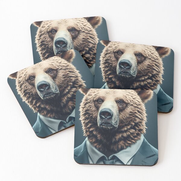 Item preview, bear posing in suit portrait designed and sold by RB Graphics.