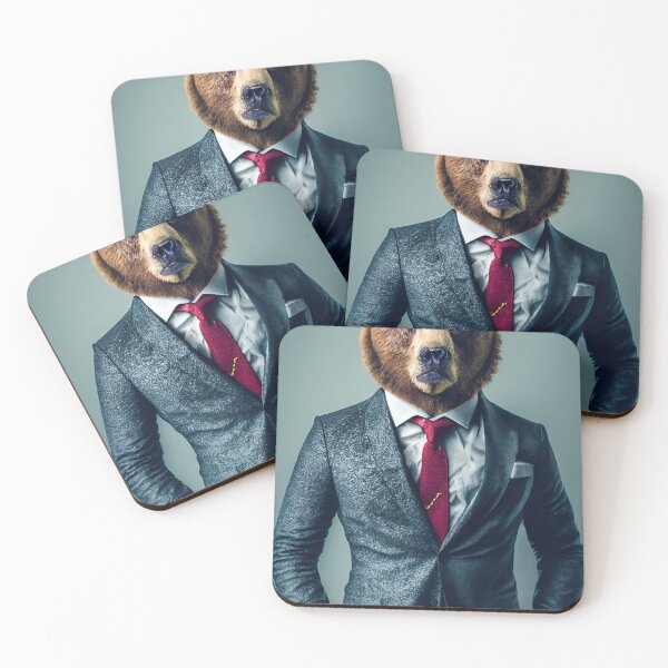 Item preview, bear posing in suit portrait designed and sold by RB Graphics.