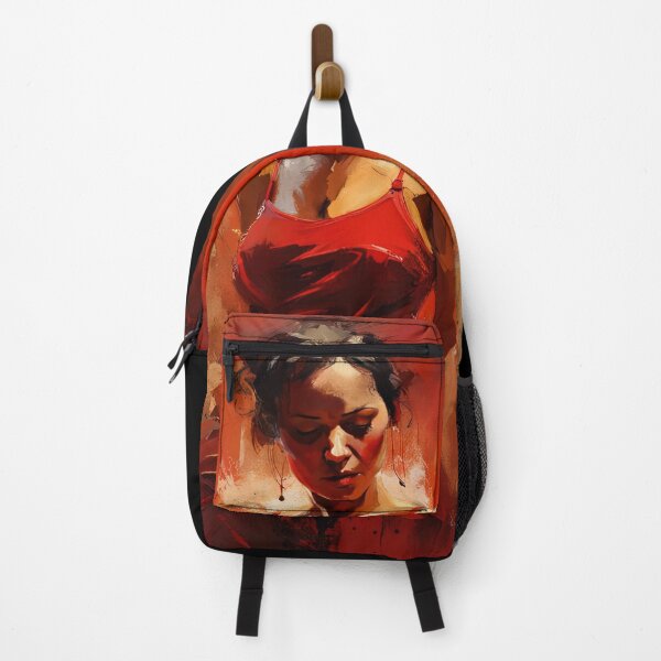 Item preview, Woman in Red Painting designed and sold by FreeQAI.