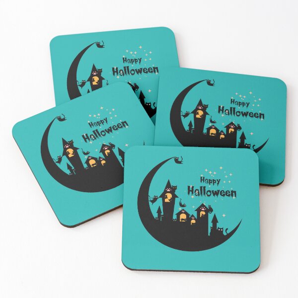 Item preview, Vintage Halloween - Black Cat Castle - Happy Halloween designed and sold by mamacub.