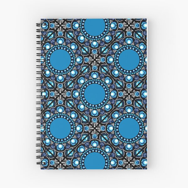 Item preview, Fireworks over the Blue Danube Dot Mandala Tile Pattern designed and sold by Triplicate Limited.
