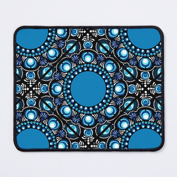 Item preview, Fireworks over the Blue Danube Dot Mandala Tile Pattern designed and sold by Triplicate Limited.