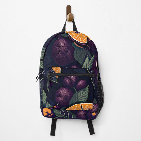 Item preview, "Vibrant 2D Mangosteen Artwork Logo Pops on Sleek Black Background" designed and sold by Best-Art-32.