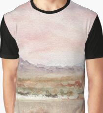 Rosa Himmelslandschaft Grafik T-Shirt