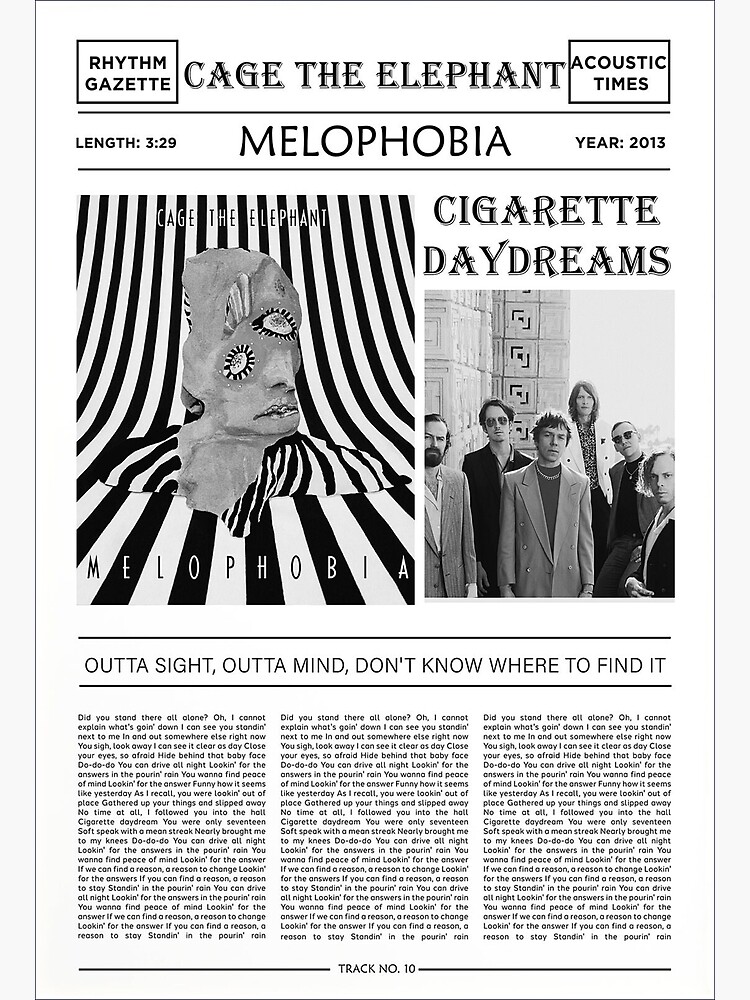 cigarette daydreams poster Cage Newspapers Cigarette Daydreams Poster