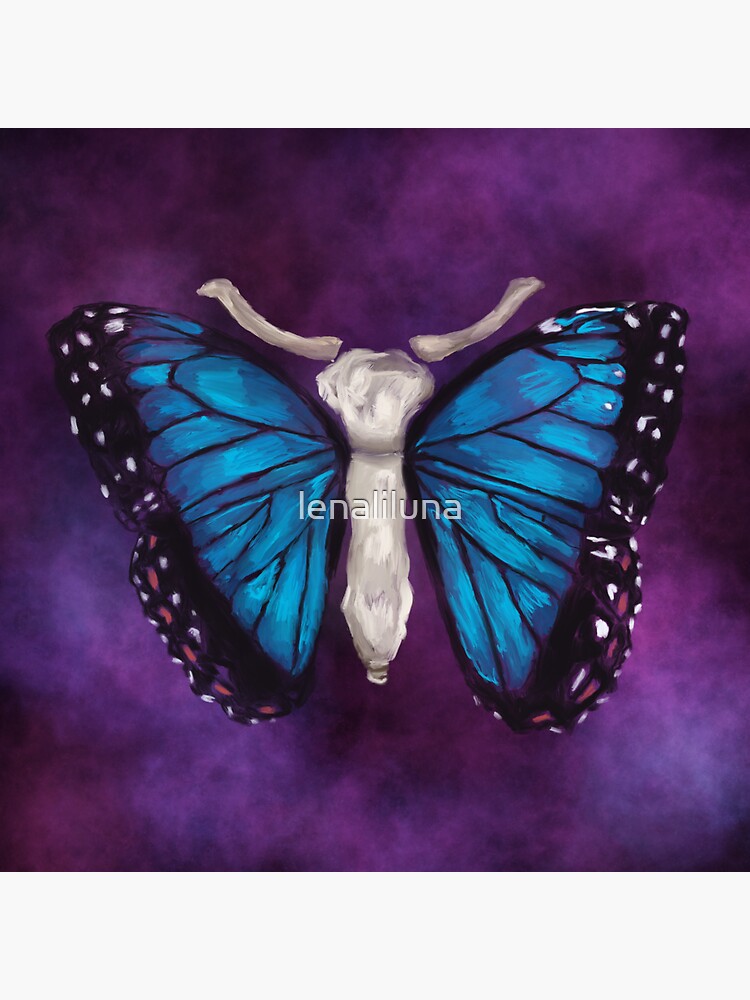 Blue Morpho Butterfly Sticker