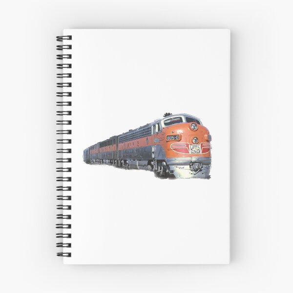 Item preview, California trains railway stickers orange railway locomotive designed and sold by frikitren.