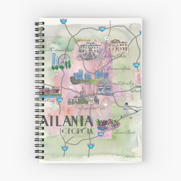 Item preview, Atlanta Georgia Retro City Map designed and sold by artshop77.
