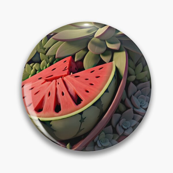 Item preview, "Vibrant Watermelon: A 2D Logo Artwork Popping on a Black Background" designed and sold by Best-Art-32.
