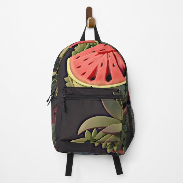 Item preview, "Vibrant Watermelon: A 2D Logo Artwork Popping on a Black Background" designed and sold by Best-Art-32.