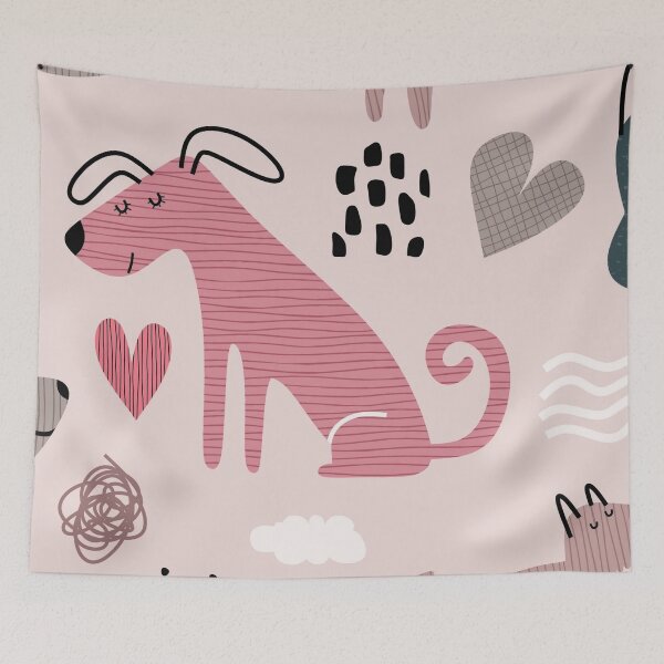 Item preview, Funny Dogs Seamless Pattern designed and sold by HappyLifeCreate.
