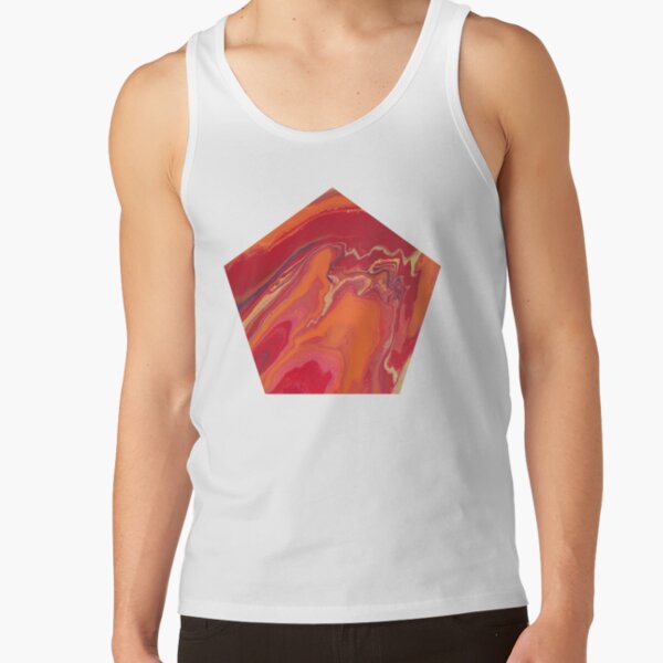 Sunset Geode Acrylic Painting Tank Top